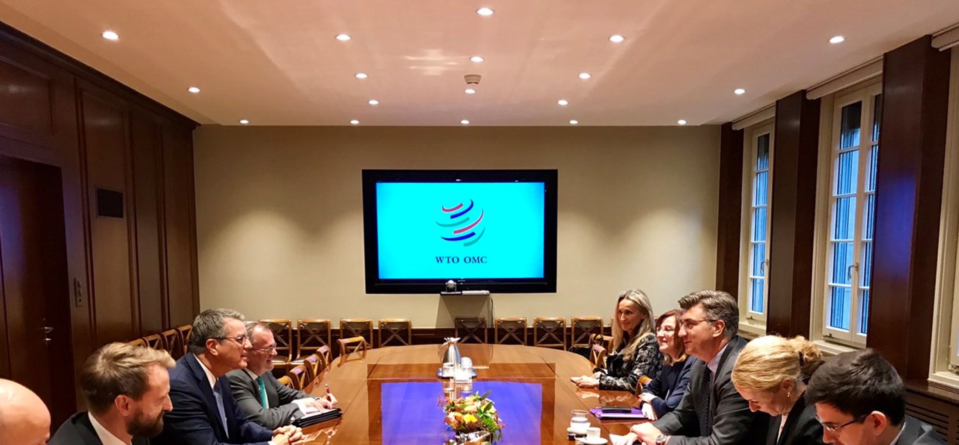 Plenković s glavnim direktorom WTO-a o globalnim trgovinskim pitanjima i jačanju mehanizama za rješavanje sporova